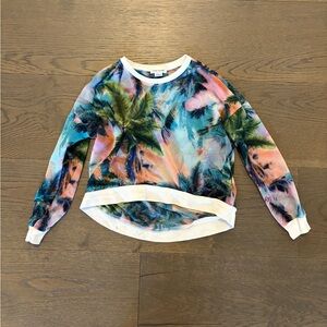 Hawaiian girls floral lightweight top sz 3/4 NWT